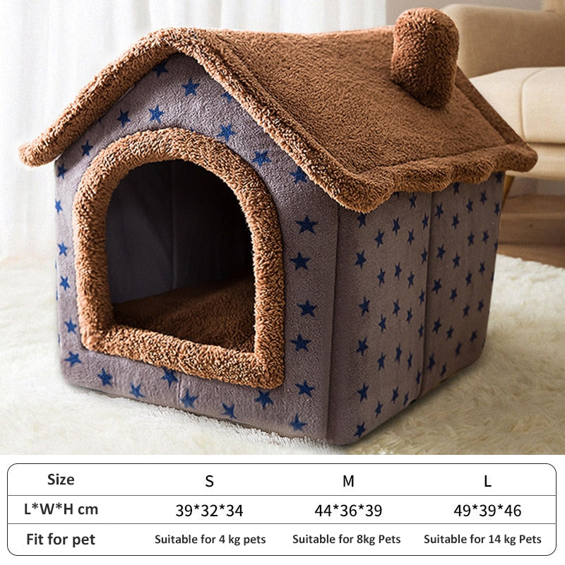 Dog House  Kennel Soft Pet Bed